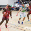 Henok Affa (balle en main) face au Joeuf Homécourt Basket