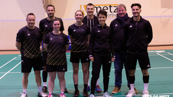 Le Metz Badminton lors de la victoire face à Jarville
