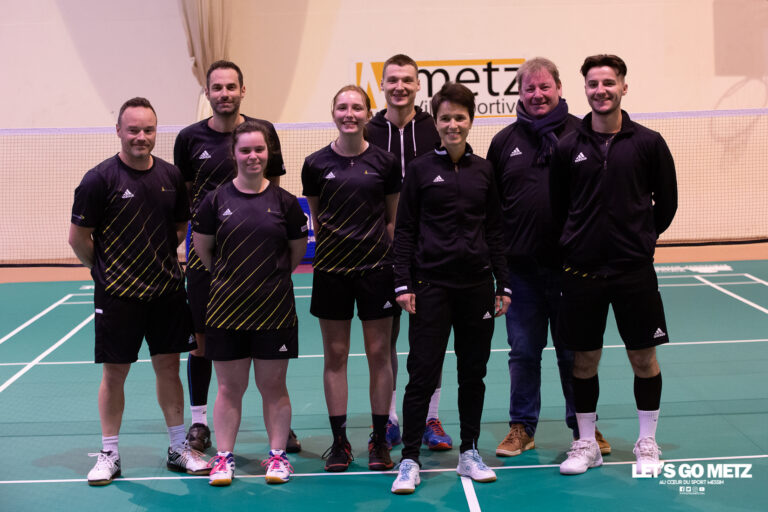 Le Metz Badminton lors de la victoire face à Jarville