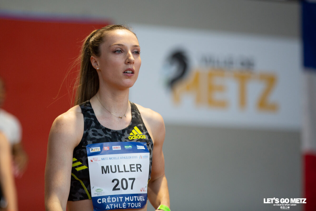 Laura Muller pendant le Meeting Metz Athlélor 2022