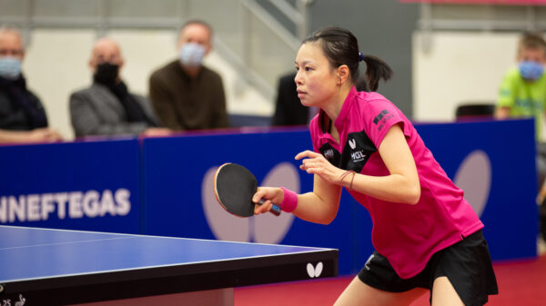 Wu Jiaduo lors de la 1/2 finale ETTU Metz - Berlin