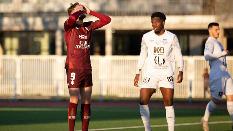 La réserve du FC Metz n'y arrive pas, en témoigne la déception d'Enzo Daoud.