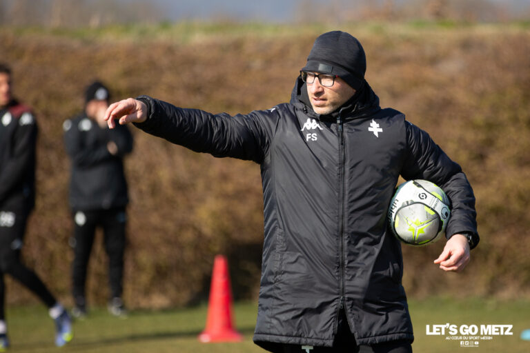 Florian Simon à l'entraînement avec le FC Metz