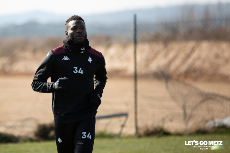 Louis Mafouta à l'entraînement avec le FC Metz