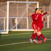 Chloé Marchante et Kiara Maréchal lors de la victoire 15-2 contre l'ASNL en U18F