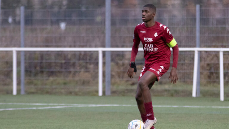 Dylan Vangi lors de la rencontre Metz - Nancy