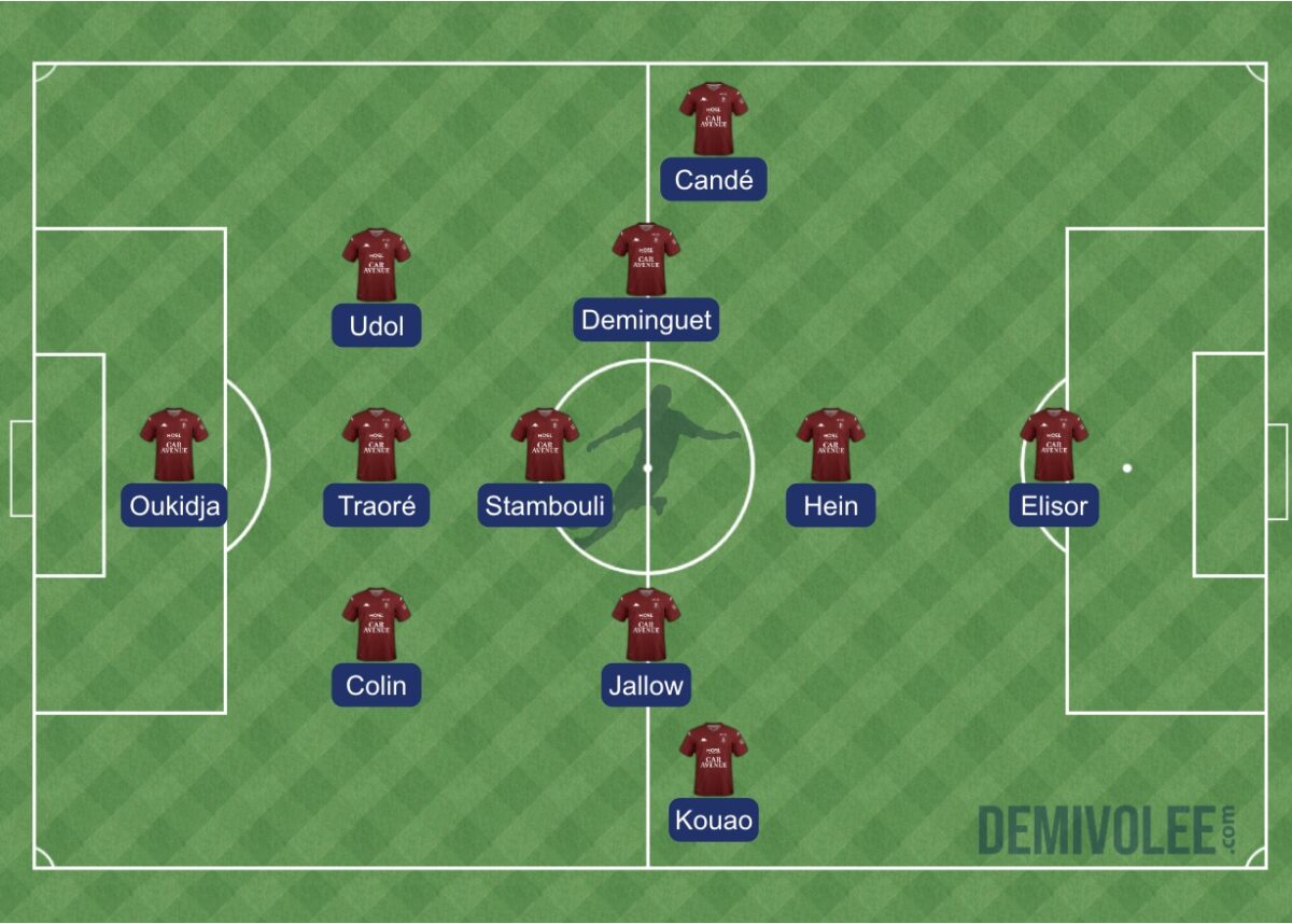 FC Metz - Schéma tactique - 3-1-5-1